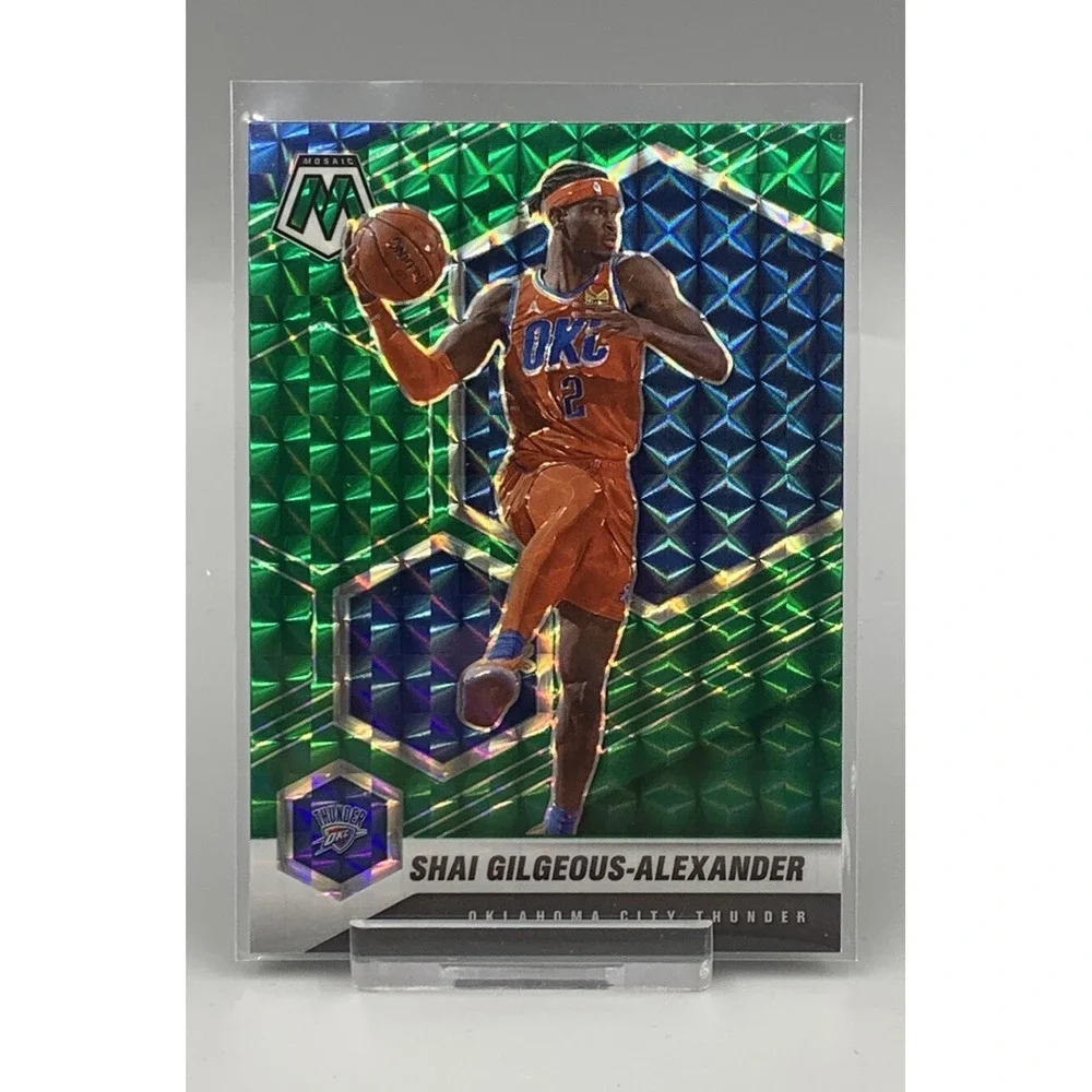 Shai‎ Gilgeous-Alexander  20-21 Panini Mosaic Green Mosaic #103 OKC Thunder 🔥🔥